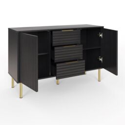 GFW Nervata Sideboard in Black - thumbnail 4