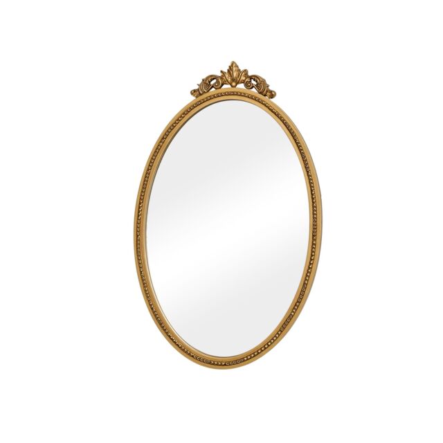 Melody Maison Large Oval Ornate Edge Gold Mirror 80cm X 50cm - Size: 80 cm X 50 cm - image 1
