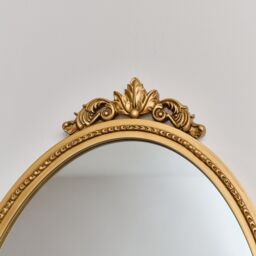 Melody Maison Large Oval Ornate Edge Gold Mirror 80cm X 50cm - Size: 80 cm X 50 cm - thumbnail 6