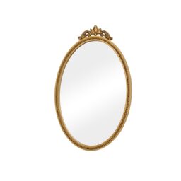 Melody Maison Large Oval Ornate Edge Gold Mirror 80cm X 50cm - Size: 80 cm X 50 cm - thumbnail 1