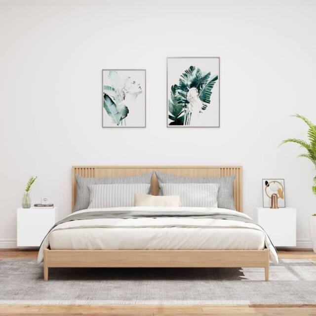 Berkfield Home TV Wall Cabinets 2 pcs White 40.5x30x40 cm Engineered Wood - image 1