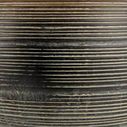 FurnitureboxUK Ripple Grey & Black Textured Ceramic Round Table Lamp - thumbnail 8