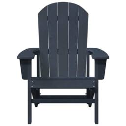 Berkfield Home Traditional Adirondack Chair Navy Blue 74x82x91 cm HDPE - Size: 74 x 82 x 91 cm - thumbnail 4