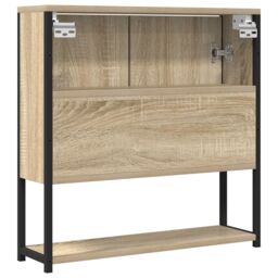 Berkfield Home Bathroom Mirror Cabinet Sonoma Oak 60x16x60 cm Engineered Wood in Brown - Size: 60 x 16 x 60 cm - thumbnail 7