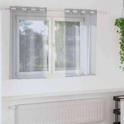 Berkfield Home Curtains with Curtains 2 pcs Dark gray 140 x 140 cm Polyester in Grey - thumbnail 2