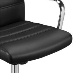KORVIXA Mid Back PU Leather Office Chairs in Black - Size: 100 cm - thumbnail 4