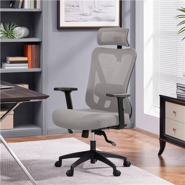 KORVIXA Office Chair Ergonomic Chair in Grey - Size: 0.6m2 - image 1