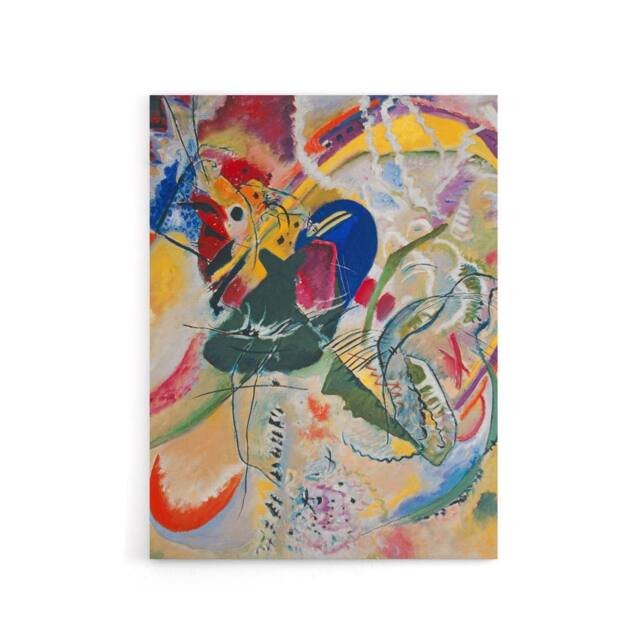 "Artery8 Improvisation 35 Colourful Abstract Kandinsky Canvas Wall Art Print - Size: W12"" x H16""" - image 1