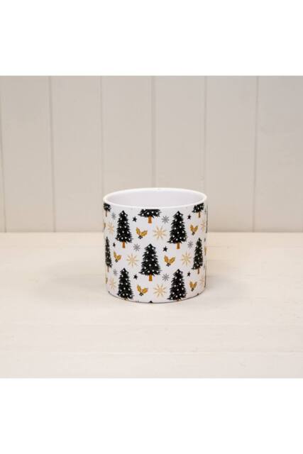 KDMD White Festive Christmas Tree Pot - image 1