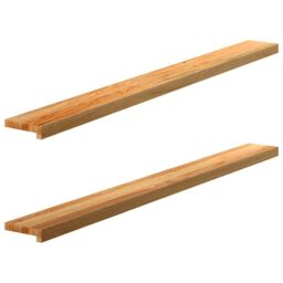 Berkfield Home Window Sills 2 pcs¬†Light Brown 160x15x2 cm Solid Wood Oak - Size: Medium