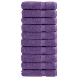 Berkfield Home Premium Bath Towels SOLUND 10 pcs 100x150 cm 600 gsm in Purple