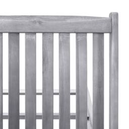 Berkfield Home Sun Lounger Solid Acacia Wood in Light Grey - thumbnail 5