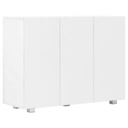 Berkfield Home Sideboard High Gloss White 107x35x76 cm - Size: 107 x 35 x 76 cm - thumbnail 5