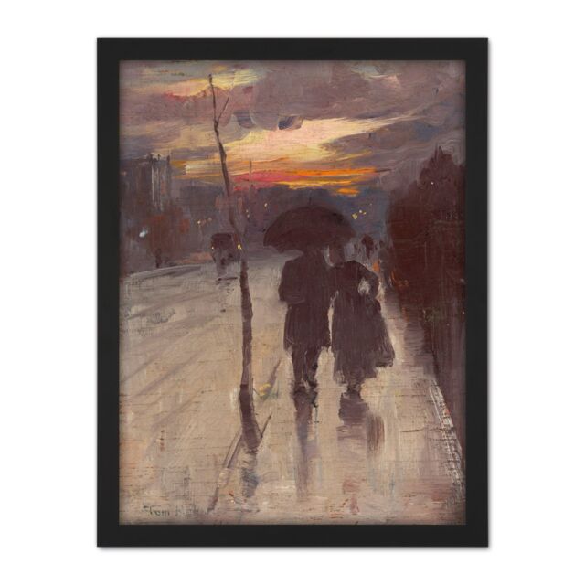 "Artery8 Wall Art Print Tom Roberts Going Home Large Framed Wall Décor Art in Black - Size: W18"" x H24""" - image 1