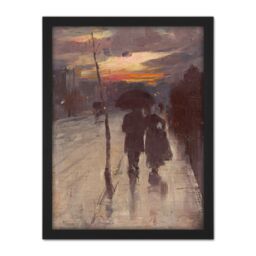 "Artery8 Wall Art Print Tom Roberts Going Home Large Framed Wall Décor Art in Black - Size: W18"" x H24""" - thumbnail 1