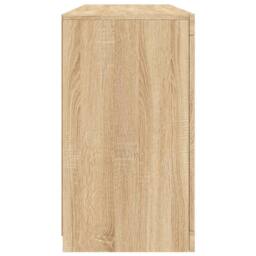 Berkfield Home Sideboard with LED Lights Sonoma Oak 142.5x37x67 cm in Light Tan - thumbnail 7