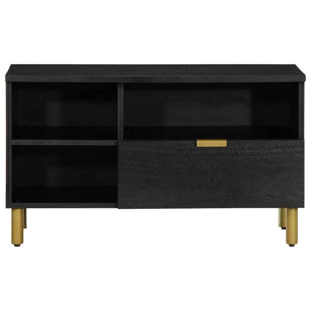 Berkfield Home TV Cabinet Black 80x33x46 cm Engineered Wood - Size: 80 x 33 x 46 cm - image 1