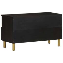 Berkfield Home TV Cabinet Black 80x33x46 cm Engineered Wood - Size: 80 x 33 x 46 cm - thumbnail 5