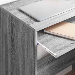 Berkfield Home Modern Computer Desk Grey Sonoma Engineered wood Compact Simple - thumbnail 4