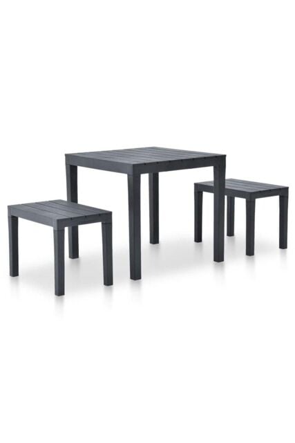 Outdoor Living The Timor 2 seat Bench & table set in Dark Grey - image 1