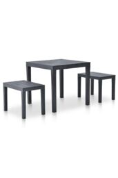 Outdoor Living The Timor 2 seat Bench & table set in Dark Grey - thumbnail 1