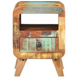 Berkfield Home Bedside Cabinet 30x30x41 cm Solid Reclaimed Wood - Size: 30 x 30 x 41 cm - thumbnail 4