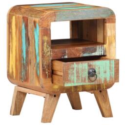 Berkfield Home Bedside Cabinet 30x30x41 cm Solid Reclaimed Wood - Size: 30 x 30 x 41 cm - thumbnail 2
