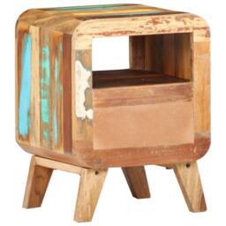 Berkfield Home Bedside Cabinet 30x30x41 cm Solid Reclaimed Wood - Size: 30 x 30 x 41 cm - thumbnail 3