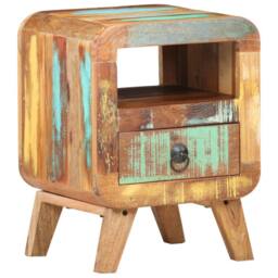 Berkfield Home Bedside Cabinet 30x30x41 cm Solid Reclaimed Wood - Size: 30 x 30 x 41 cm - thumbnail 1