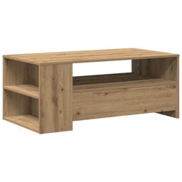 Berkfield Home Coffee Table - Artisan Oak - 102x55x43.5 cm - Made of Engineered Wood in Brown - thumbnail 6