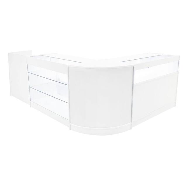 Monstershop Polaris LED Shop Counter Set K1200, B1200, TB60 & CM60 - White
