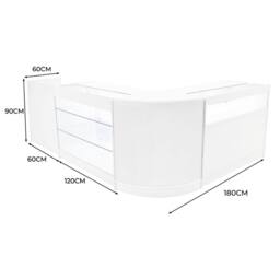 Monstershop Polaris LED Shop Counter Set K1200, B1200, TB60 & CM60 - White - thumbnail 3