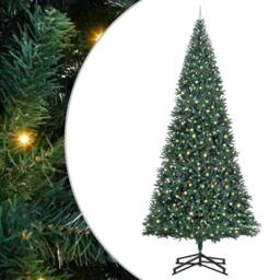 Berkfield Home Artificial Pre-lit Christmas Tree with Ball Set Green 500 cm - thumbnail 2