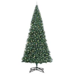 Berkfield Home Artificial Pre-lit Christmas Tree with Ball Set Green 500 cm - thumbnail 3