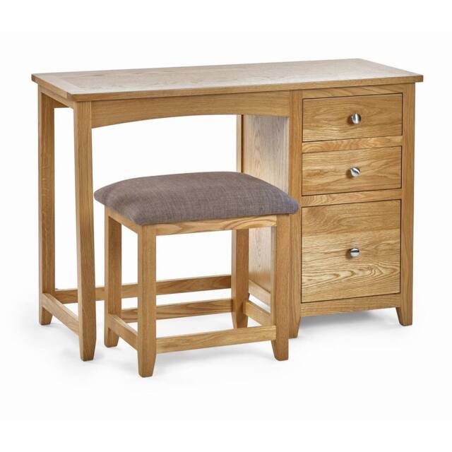 Cheshire Premium Brixton Single Dressing Table & Stool in Light Oak - image 1