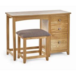 Cheshire Premium Brixton Single Dressing Table & Stool in Light Oak