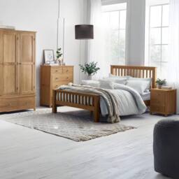 Cheshire Premium Brixton Single Dressing Table & Stool in Light Oak - thumbnail 5