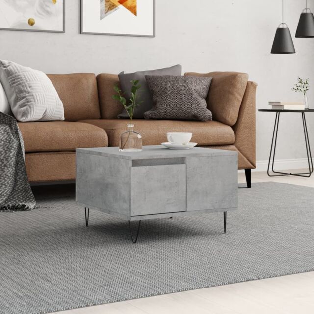 Berkfield Home Coffee Table Concrete Grey 55x55x36.5 cm Engineered Wood - image 1