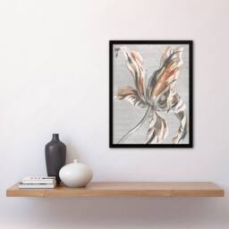 Artery8 Tulip Flower Bloom Floral Painting Teyler Framed Wall Art Print in White - Size: A4 - thumbnail 4