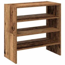 Berkfield Home Shoe Racks 2 pcs Stackable Old Wood 60x30x30.5 cm in Brown - thumbnail 2