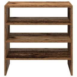 Berkfield Home Shoe Racks 2 pcs Stackable Old Wood 60x30x30.5 cm in Brown - thumbnail 4