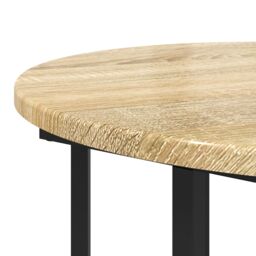 Berkfield Home Side Table Set of 2, Sonoma Oak Wood & Metal in Beige - thumbnail 6