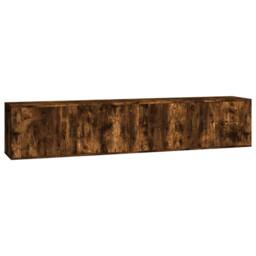 Berkfield Home Classic Wall-mounted TV Cabinets 2 pcs Smoked Oak 100x34.5x40 cm in Brown - thumbnail 3