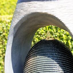 Primrose Nazare Oval Water Feature With Lights 75.5cm in Grey - thumbnail 5