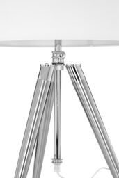 Orsina Tripod Table Lamp With Cream Linen Shade, Modern Linen Shade Table Lamp With Metal Tripod Stand - thumbnail 3