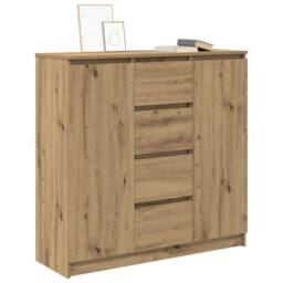 Berkfield Home Sideboard with Drawers Artisan Oak 100.5x35x98.5 cm Engineered Wood in Brown - thumbnail 4
