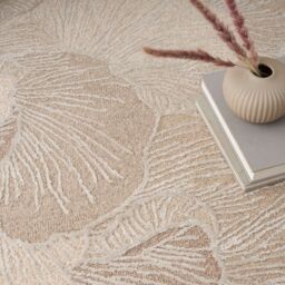 The Rug Shop UK Beige Modern Abstract Rayon Easy To Clean Cotton Backing Rug - Size: 160 cm x 220 cm - thumbnail 3