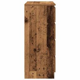 Berkfield Home Sideboard with Drawers Old Wood 71x35x84 cm Engineered Wood in Brown - Size: 71 x 35 x 84 cm - thumbnail 7