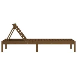 Berkfield Home Sun Lounger Honey Brown 199.5x60x74 cm Solid Wood Pine - thumbnail 4