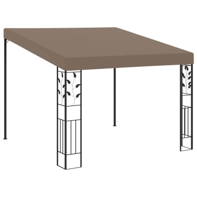 Berkfield Home Wall-mounted Gazebo 3x3x2.5 m Taupe in Beige - image 1